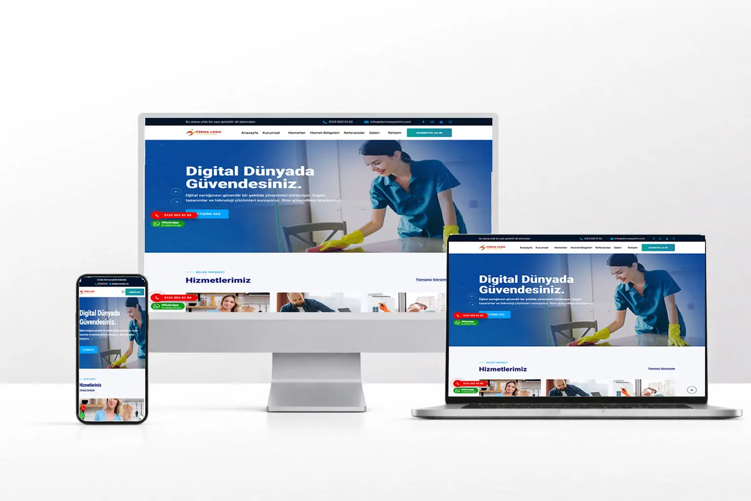 Temizlik Firması Web Site Paketi - Temizlik v2